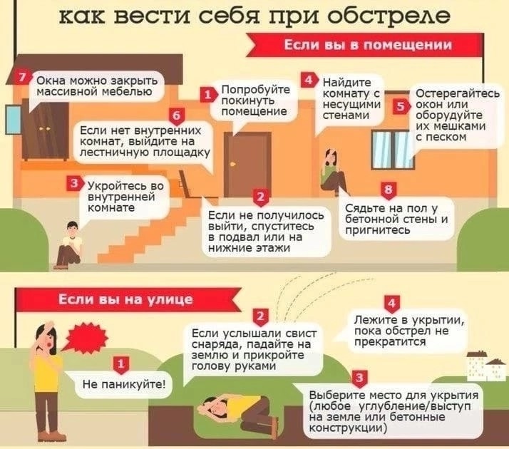 Как вести себя при обстреле